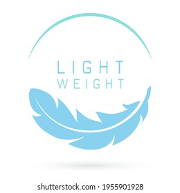 Light weight vector logo isolated on white background, lightweight icon