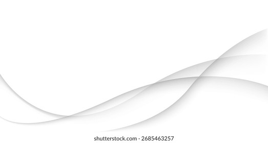 Fondo Abstractas blanco claro con textura de onda de líneas blancas Minimalista moderno. Ilustración vectorial