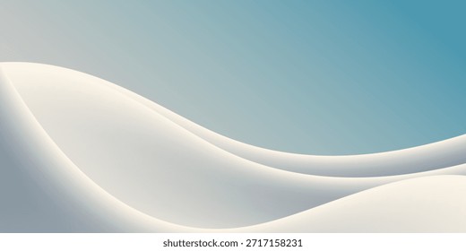 Hellweißer Hintergrund, abstrakter geometrischer Hintergrund mit flüssigen Formen. Vektorgrafik.