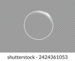 Light white circle. The energy flow tunnel. Curve light effect of white line. Abstract luxury white light vector flare semicircle and spark light effect. Luminous white circle portal. Ring background