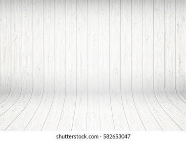 Light White Curved Wood Plank Background Texture