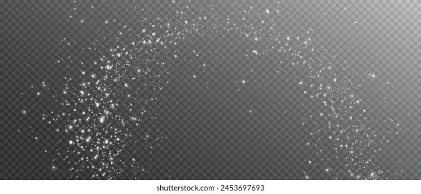 The light of white dust. A stunning bokeh light effect background png. A gorgeous Christmas glowing dust background. A beautiful yellow flickering glow with confetti bokeh light and particle motion.