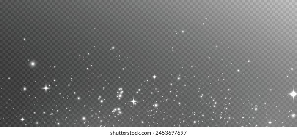 The light of white dust. A stunning bokeh light effect background png. A gorgeous Christmas glowing dust background. A beautiful yellow flickering glow with confetti bokeh light and particle motion.
