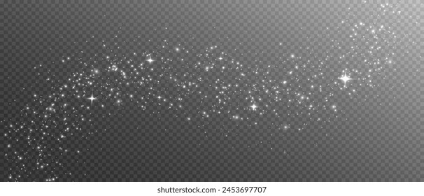 The light of white dust. A stunning bokeh light effect background png. A gorgeous Christmas glowing dust background. A beautiful yellow flickering glow with confetti bokeh light and particle motion.