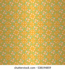 Light white geometric seamless pattern in carpet style. Vivid, graphical design for carpet, banner, game or other purpose. Vector background. Knotty tessellated repeatable backdrop.