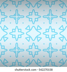 Light white geometrical seamless pattern in kaleidoscope style.