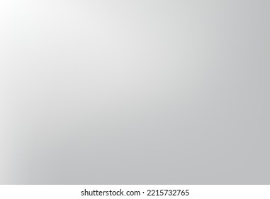 Light White And Grey Gradient Blur Background. Vector Neutral Plain Color Soft Blurred Pattern. Abstract Illustration Design For Photo Studio And Landing Pages. EPS 10.