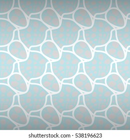 Light white ornamental seamless pattern in carpet style. Retro tracery.