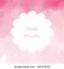 Light white pink love pastel background in winter
