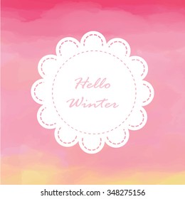 Light white pink love pastel background in winter