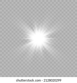Light white star png. light sunlight png. A slight flash of cold light.