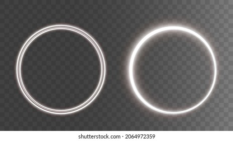 Light white Twirl. Curve light effect of white line. Luminous white circle. PNG Light white pedistal, podium, platform, table. Vector PNG.