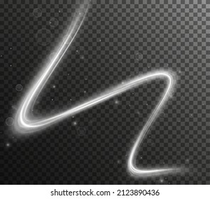 Light white Twirl. Curve light effect of white line. Luminous white circle. Light white pedistal, podium, platform, table. Vector PNG. Vector illustration	
