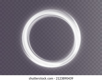 Light white Twirl. Curve light effect of white line. Luminous white circle. Light white pedistal, podium, platform, table. Vector PNG. Vector illustration	
