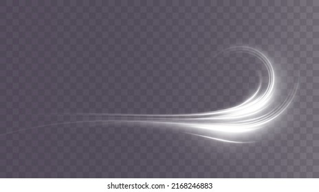 Light white Twirl. Curve light effect of white line. Luminous white circle. Light white pedistal, podium, platform, table. Vector PNG. Vector illustration