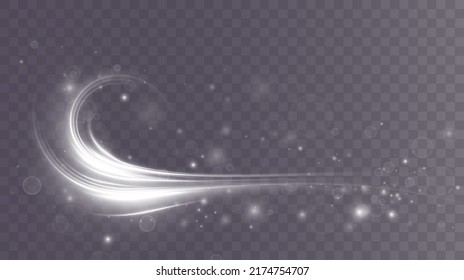 Light white Twirl. Curve light effect of white line. Luminous white circle. Light white pedistal, podium, platform, table. Vector PNG. Vector illustration	
