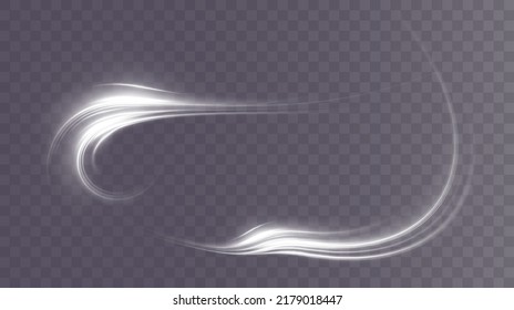 Toro blanco claro. Efecto de la luz de curva de la línea blanca. Círculo blanco luminoso. Pétalo blanco claro, podio, plataforma, mesa. Vector PNG. Ilustración del vector