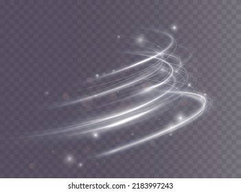 Light white Twirl. Curve light effect of white line. Luminous white circle. Light white pedistal, podium, platform, table. Vector PNG.