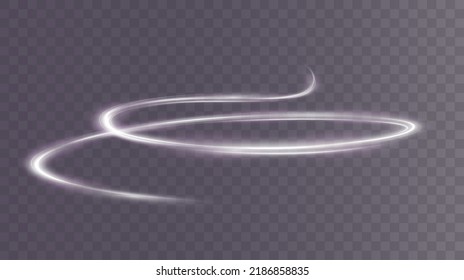 Light white Twirl. Curve light effect of white line. Luminous white circle. Light white pedistal, podium, platform, table. Vector PNG.