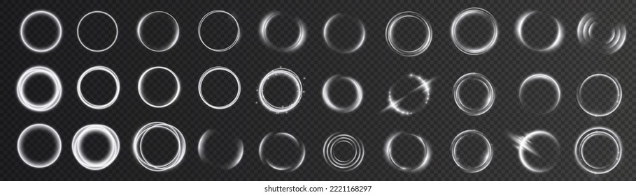Light white Twirl. Curve light effect of white line. Abstract luxury white light vector flare semicircle and spark light effect. Luminous white circle. PNG Podium, platform, table.