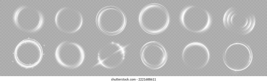 Light white Twirl. Curve light effect of white line. Abstract luxury white light vector flare semicircle and spark light effect. Luminous white circle. PNG Podium, platform, table.