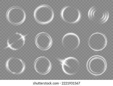 Light white Twirl. Curve light effect of white line. Abstract luxury white light vector flare semicircle and spark light effect. Luminous white circle. PNG Podium, platform, table.