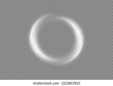 Light white Twirl. Curve light effect of white line. Abstract luxury white light vector flare semicircle and spark light effect. Luminous white circle. PNG Podium, platform, table.