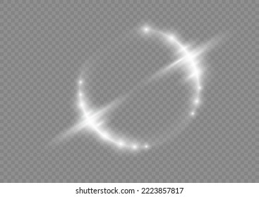 Light white Twirl. Curve light effect of white line. Abstract luxury white light vector flare semicircle and spark light effect. Luminous white circle. PNG Podium, platform, table.