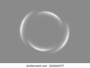 Light white Twirl. Curve light effect of white line. Abstract luxury white light vector flare semicircle and spark light effect. Luminous white circle. PNG Podium, platform, table.