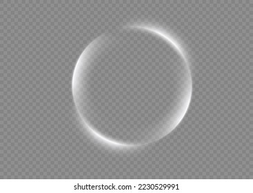 Light white Twirl. Curve light effect of white line. Abstract luxury white light vector flare semicircle and spark light effect. Luminous white circle portal. PNG Podium, platform, table.