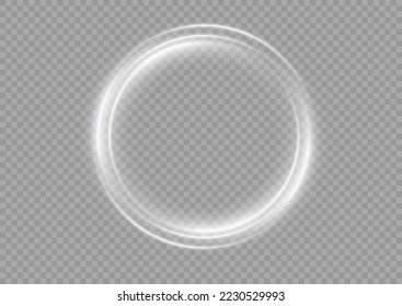 Light white Twirl. Curve light effect of white line. Abstract luxury white light vector flare semicircle and spark light effect. Luminous white circle portal. PNG Podium, platform, table.