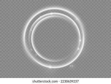 Toro blanco claro. Efecto de la luz de curva de la línea blanca. Resumen de la lujosa bombilla blanca de luz vectorial semicírculo y efecto de chispa. Luminoso portal de círculo blanco. Podio PNG, plataforma, mesa.