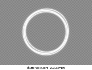 Light white Twirl. Curve light effect of white line. Abstract luxury white light vector flare semicircle and spark light effect. Luminous white circle portal. PNG Podium, platform, table.