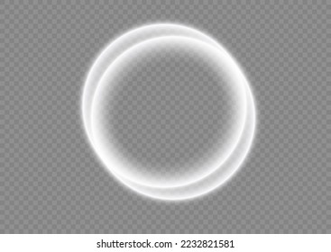 Light white Twirl. Curve light effect of white line. Abstract luxury white light vector flare semicircle and spark light effect. Luminous white circle portal. PNG Podium, platform, table.