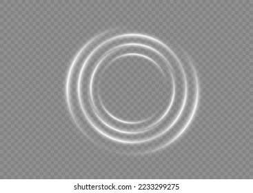 Light white Twirl. Curve light effect of white line. Abstract luxury white light vector flare semicircle and spark light effect. Luminous white circle portal. PNG Podium, platform, table.