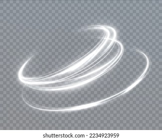 Light white Twirl. Curve light effect of white line. Element for your design, advertising, postcards, invitations, screensavers, websites, games.