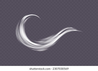 Light white Twirl. Curve light effect of white line. Luminous white circle. Light white pedistal, podium, platform, table. Vector PNG. Vector illustration