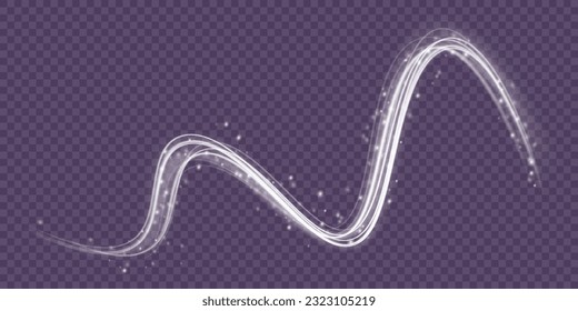 Light white Twirl. Curve light effect of white line. Luminous white circle. Light white pedistal, podium, platform, table. Vector PNG. Vector illustration