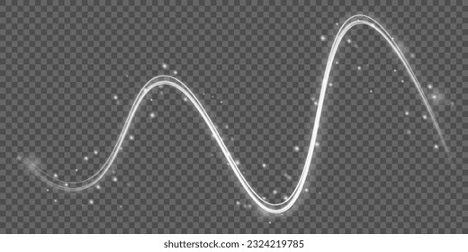 Light white Twirl. Curve light effect of white line. Luminous white circle. Light white pedistal, podium, platform, table. Vector PNG. Vector illustration 