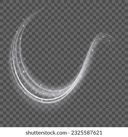 Light white Twirl. Curve light effect of white line. Luminous white circle. Light white pedistal, podium, platform, table. Vector PNG. Vector illustration 