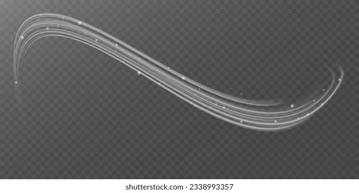 Light white Twirl. Curve light effect of white line. Luminous white circle. Light white pedistal, podium, platform, table. Vector PNG. 
