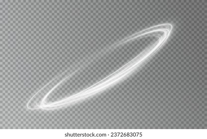 Light white Twirl. Curve light effect of white line. Luminous white circle. Light white pedistal, podium, platform, table. Vector PNG. Vector illustration	
