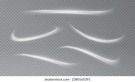 Light white Twirl. Curve light effect of white line. Luminous white circle. Light white pedistal, podium, platform, table. Vector PNG. Vector illustration