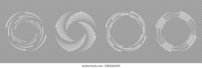 Light white Twirl. Curve light effect of white line. Luminous white circle. Light white pedistal, podium, platform, table. Vector PNG. Vector illustration	
