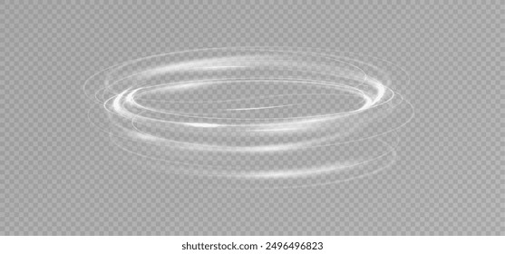 Light white Twirl. Curve light effect of white line. Glowing white spiral. The effect of high-speed abstract lines. Rotating shiny rings.