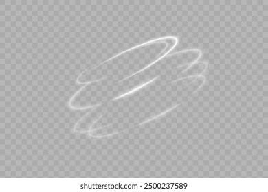 Light white Twirl. Curve light effect of white line. Glowing white spiral. The effect of high-speed abstract lines. Rotating shiny rings.