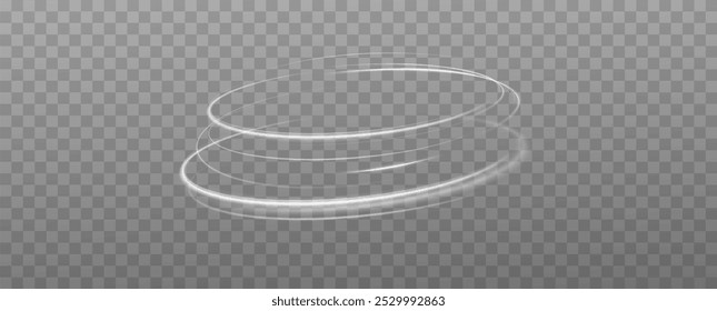 Light white Twirl. Curve light effect of white line. Glowing white spiral. The effect of high-speed abstract lines. Rotating shiny rings.	