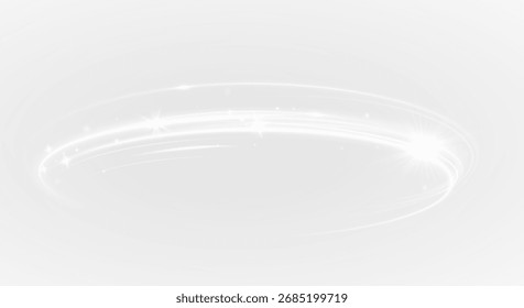  Torbellino blanco claro. Efecto de luz de curva de línea blanca. Espiral blanca brillante. El efecto de las líneas abstractas de alta velocidad. Anillos brillantes giratorios.