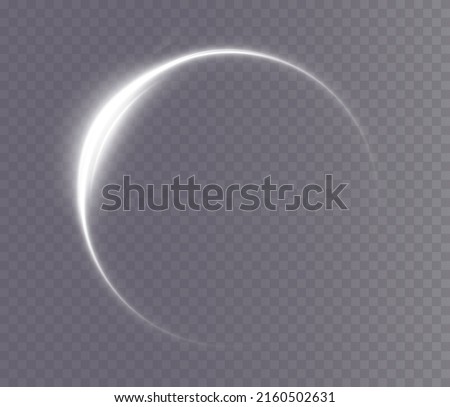 Light white Twirl. Curve light effect of white line. Luminous golden circle. PNG Light white pedistal, podium, platform, table. Vector PNG.