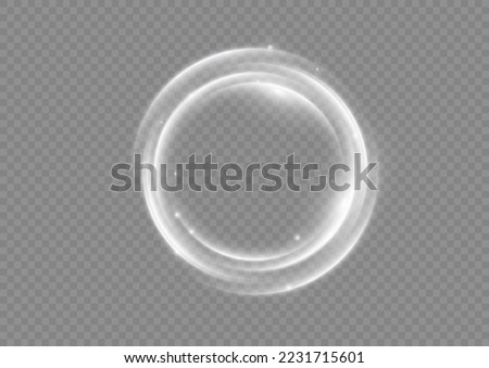 Light white Twirl. Curve light effect of white line. Abstract luxury white light vector flare semicircle and spark light effect. Luminous white circle portal. PNG Podium, platform, table.